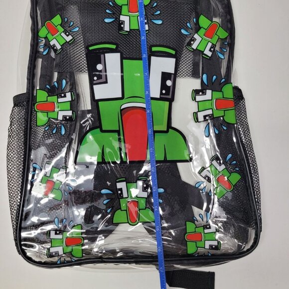 Unspeakable Frog Clear Backpack Black Padded Straps 17 Inch School Transparent - Picture 3 of 4